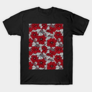 Poinsettia, Christmas pattern T-Shirt
